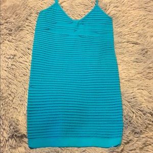 Turquoise Body Con Mini Dress